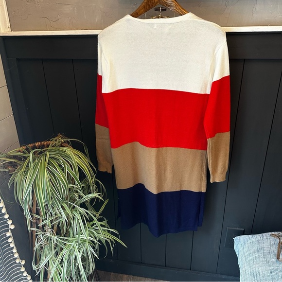 Ecowish Size XL Open Front Colorblock Long‎ Cardigan - Picture 3 of 14